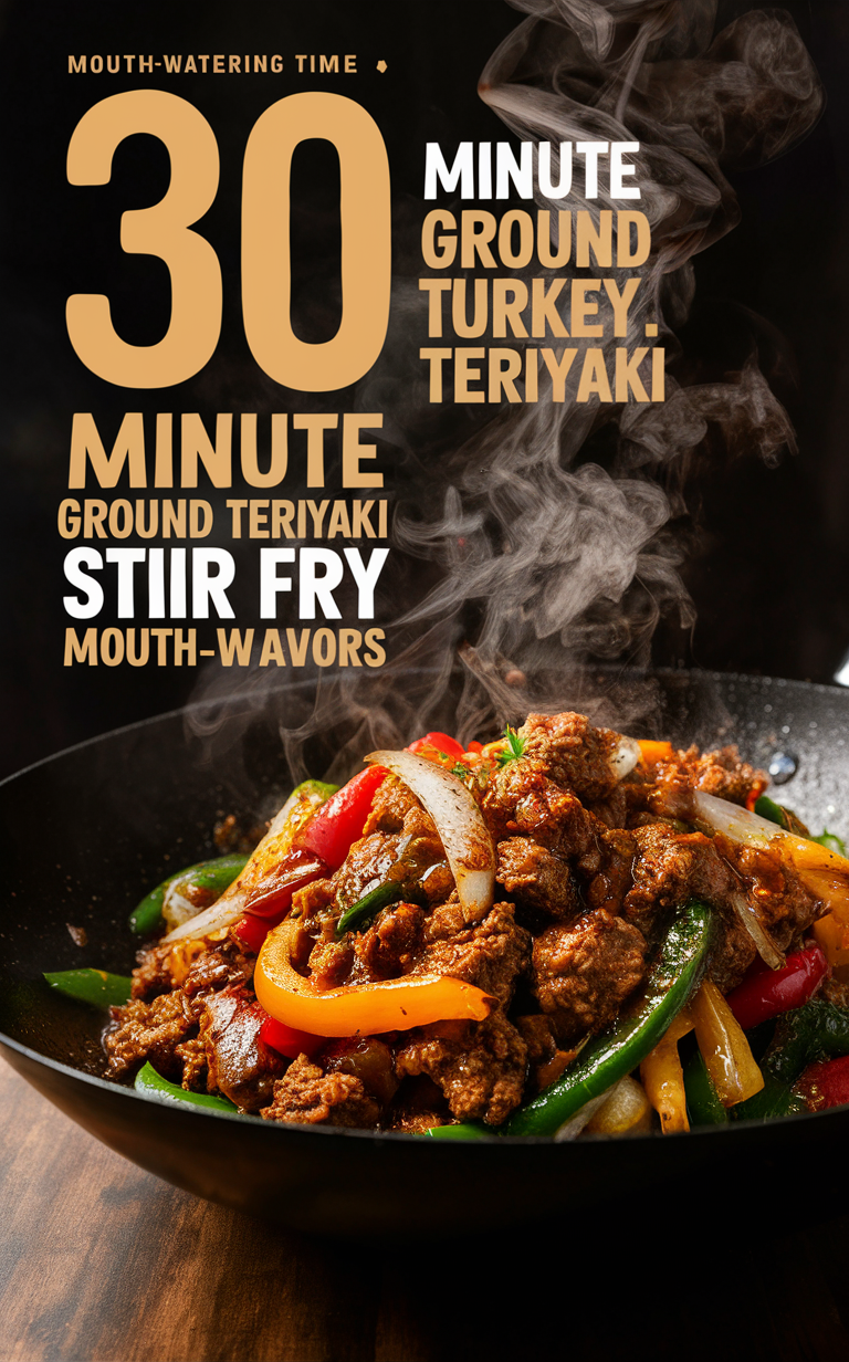 Ground Turkey Stir Fry, Teriyaki Turkey Stir Fry, Quick Teriyaki Stir Fry, Easy Teriyaki Turkey, Asian Turkey Stir Fry