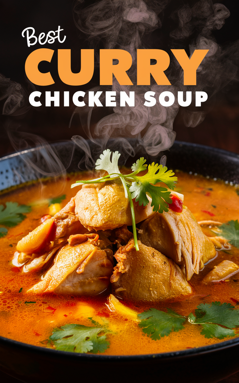 Chicken curry soup, Indian curry soup, Thai curry soup, Spicy curry soup, Homemade curry soup