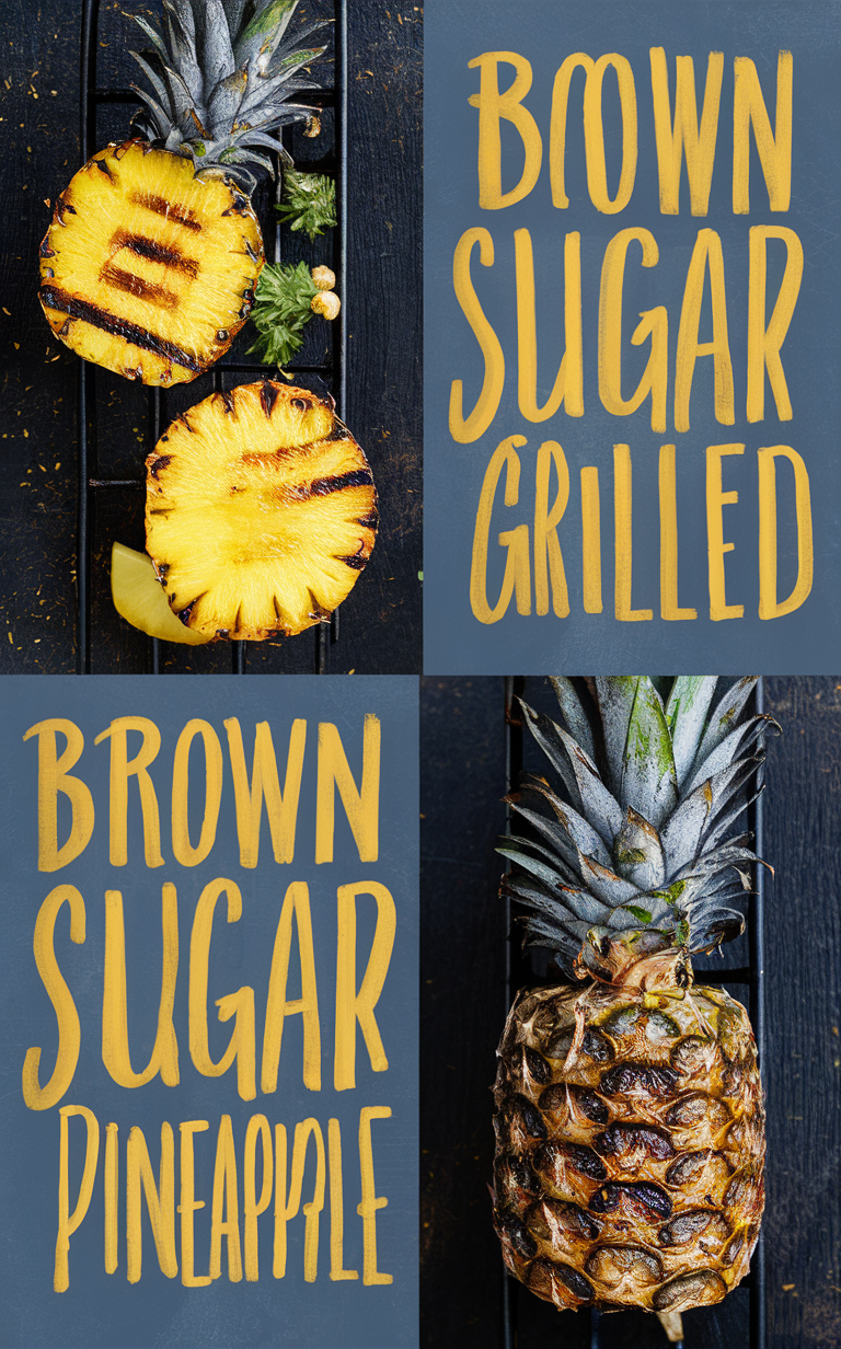 Brown Sugar Grilled Pineapple, Pineapple Recipe, Grilled Pineapple, Brown Sugar Pineapple, Sweet Grilled Pineapple