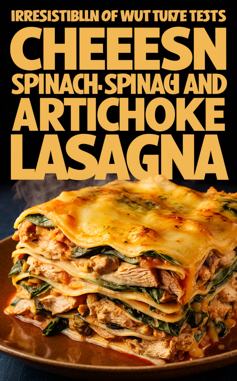 Cheesy Chicken Lasagna, Spinach Artichoke Lasagna, Chicken Artichoke Lasagna, Cheesy Spinach Lasagna, Chicken Spinach Lasagna