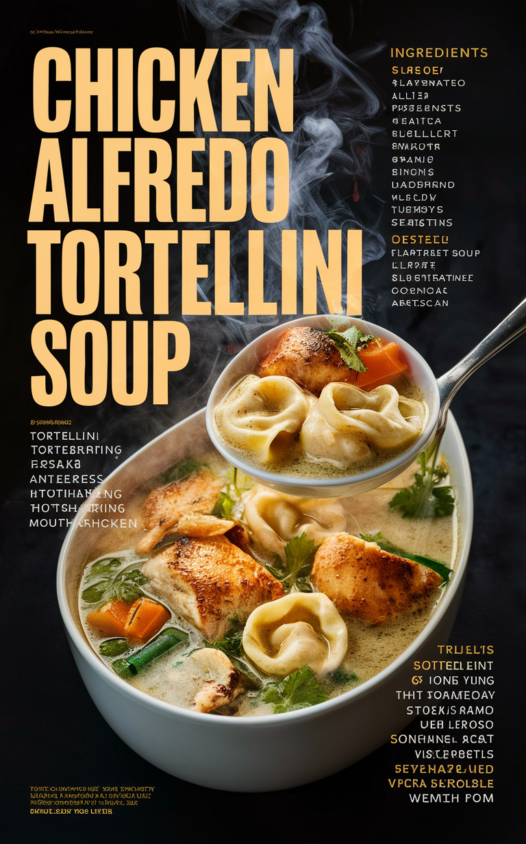 Creamy Chicken Alfredo Soup, Tortellini Soup Recipe, Homemade Alfredo Sauce, Creamy Tortellini Chicken Soup, Alfredo Tortellini Soup Recipe