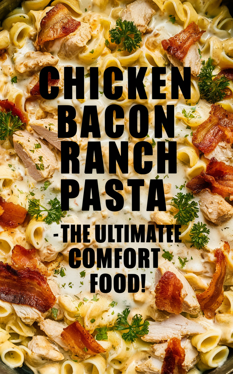 Chicken bacon pasta recipe, Best ranch pasta recipe, Creamy chicken bacon pasta, Easy bacon ranch pasta, Delicious chicken ranch pasta