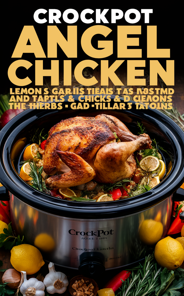 Crockpot Angel Chicken, Slow Cooker Chicken Recipe, Easy Crockpot Chicken, Gourmet Crockpot Chicken, Delicious Angel Chicken