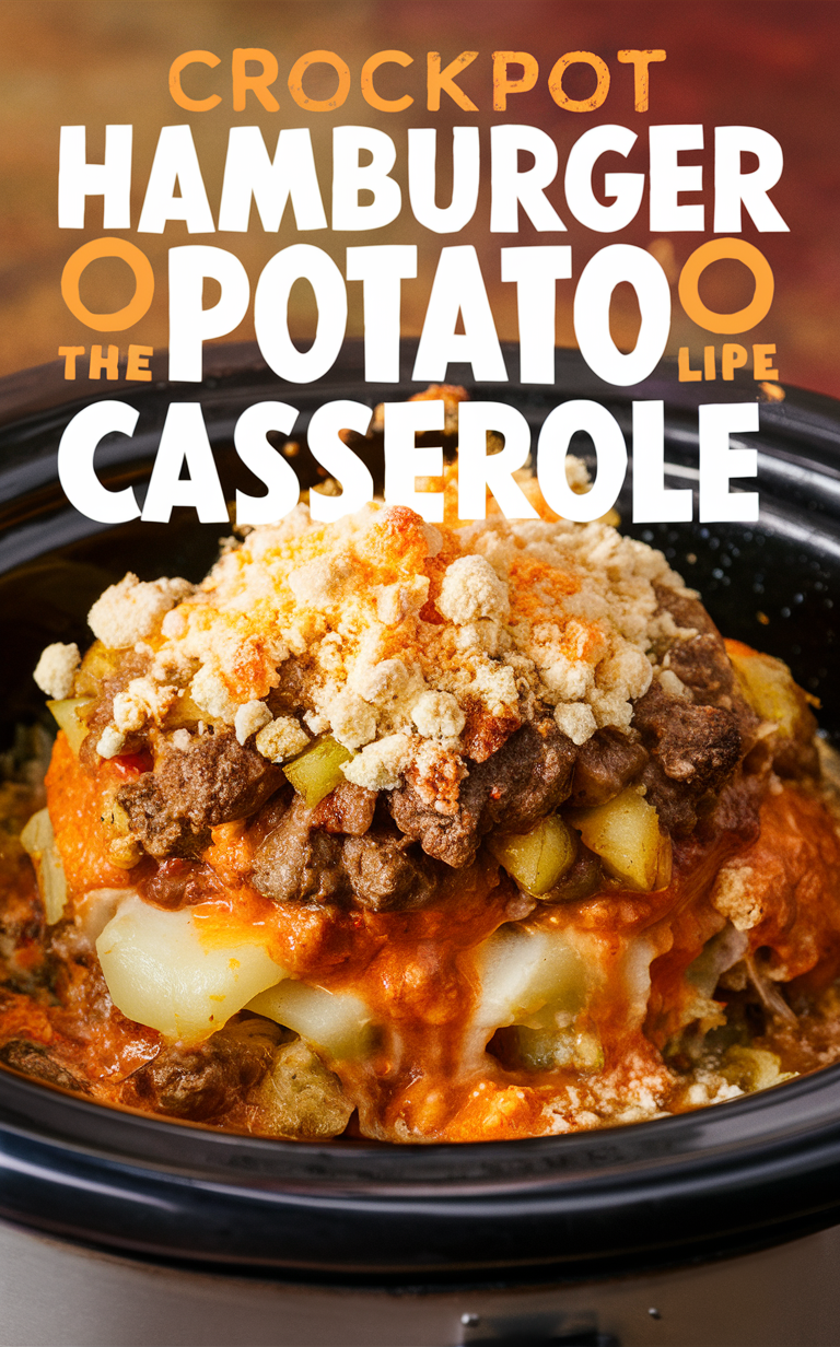 Crockpot Potato Casserole, Crockpot Hamburger Casserole, Crockpot Potato Hamburger Recipe, Slow Cooker Hamburger Potato, Crockpot Ground Beef Potato