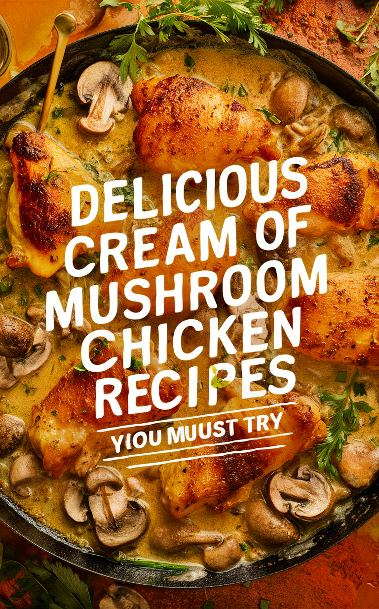 Cream of mushroom chicken recipe, Creamy mushroom chicken casserole, Homemade creamy mushroom chicken, Creamy garlic mushroom chicken, Creamy mushroom chicken pasta