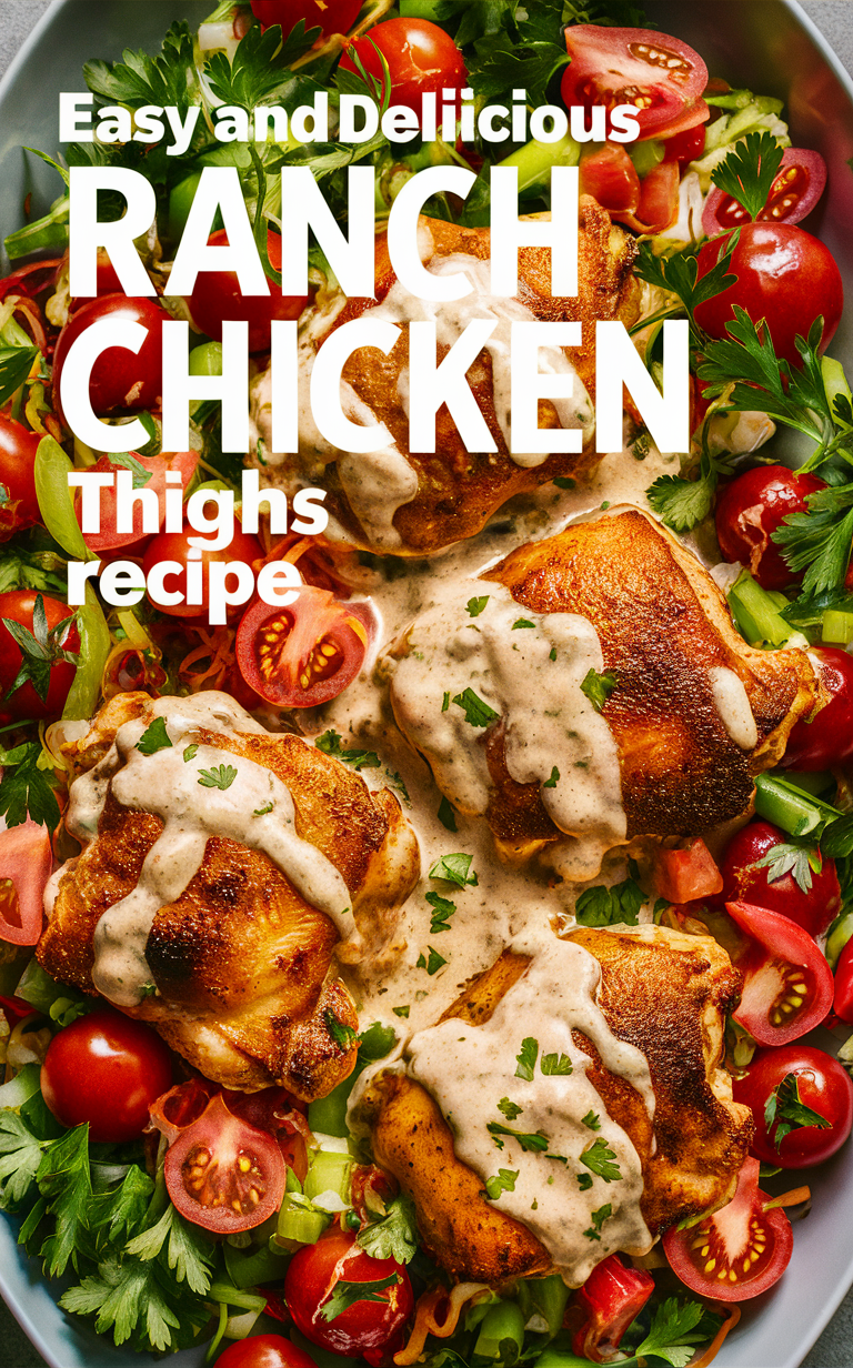 Ranch chicken thighs recipe, Chicken thigh recipe, Easy chicken thigh recipe, Delicious chicken thighs, Homemade ranch chicken