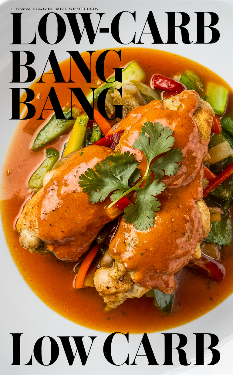 Low Carb Chicken Recipe, Low Carb Bang Bang Sauce, Keto Bang Bang Chicken, Bang Bang Chicken Salad, Spicy Low Carb Chicken