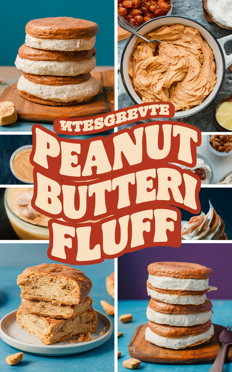 Peanut butter dessert recipes, Fluffy peanut butter dessert, Easy peanut butter fluff, Creamy peanut butter fluff, Peanut butter fluff dessert