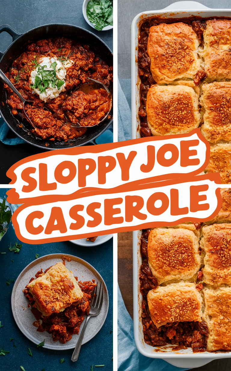 Sloppy Joe Casserole, Biscuit Casserole, Sloppy Joe Recipe, Casserole Recipe, Biscuit Recipe