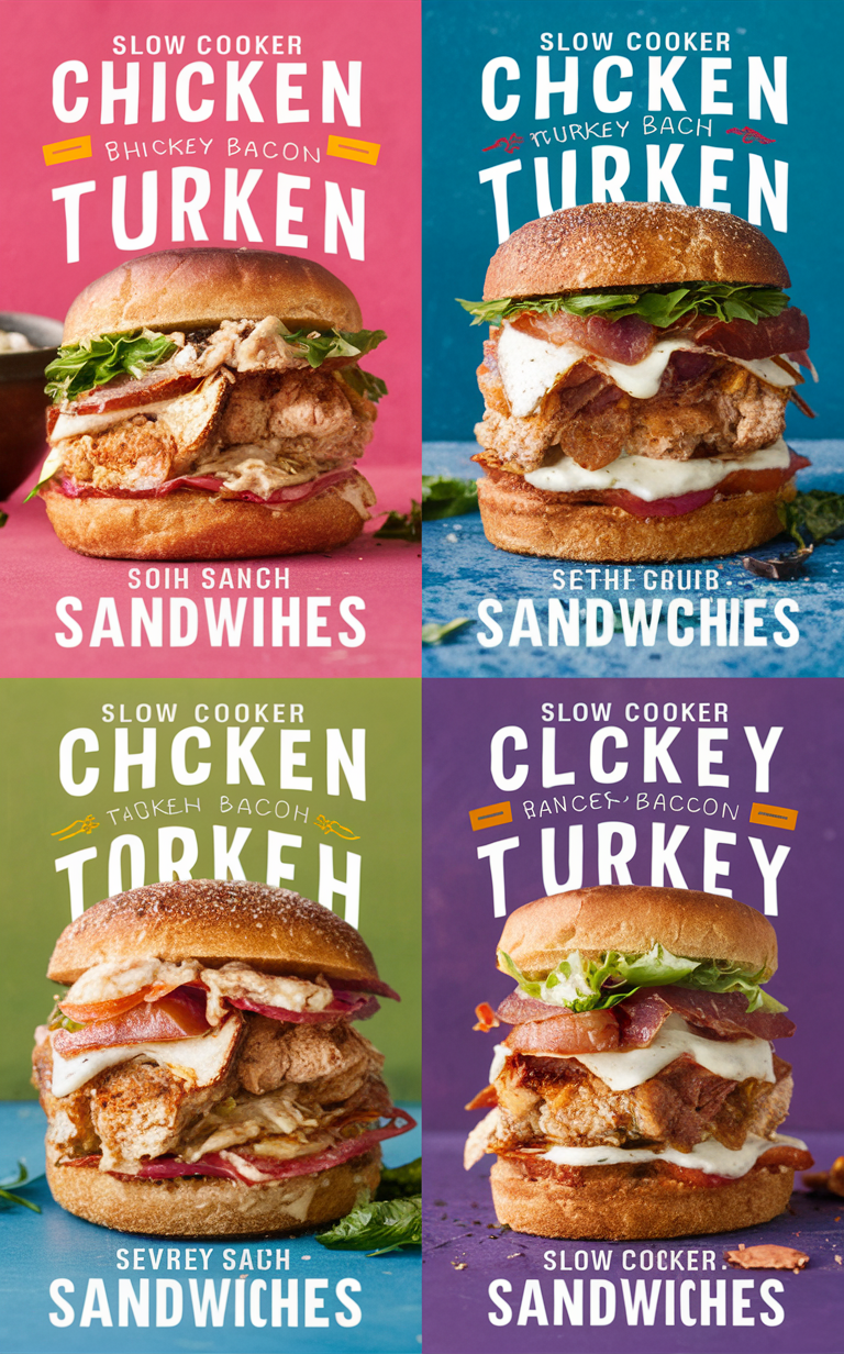 Slow Cooker Sandwiches, Chicken Bacon Ranch Sandwiches, Turkey Bacon Ranch Sandwiches, Slow Cooker Chicken Recipe, Turkey Bacon Ranch Recipe