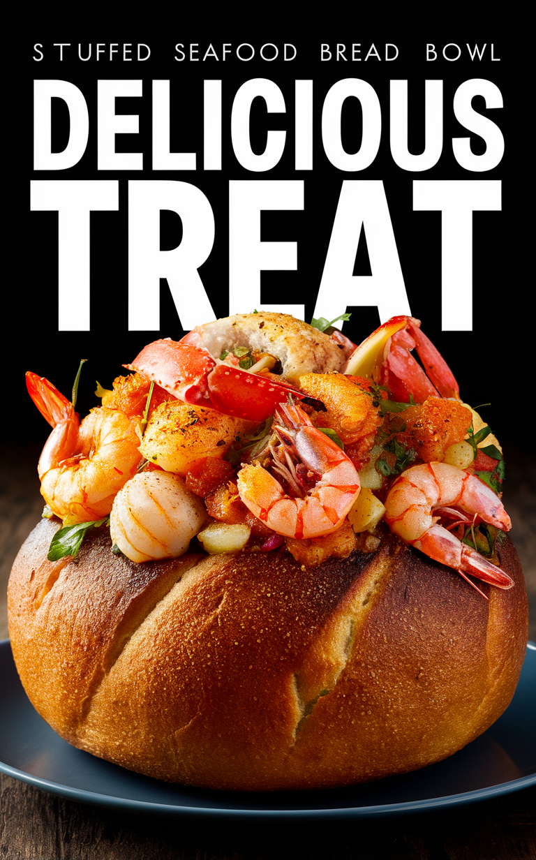 Seafood bread bowl, Seafood stuffed bread, Seafood bread recipe, Seafood bread ideas, Seafood appetizer