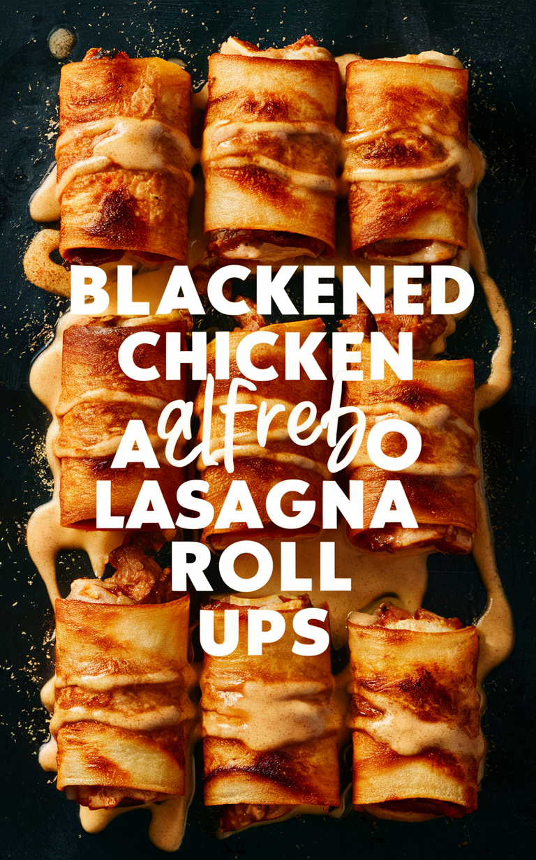 Blackened Chicken Alfredo Lasagna Roll Ups, Chicken Alfredo Lasagna, Alfredo Lasagna Roll Ups, Blackened Alfredo Chicken, Lasagna Roll Ups Recipe