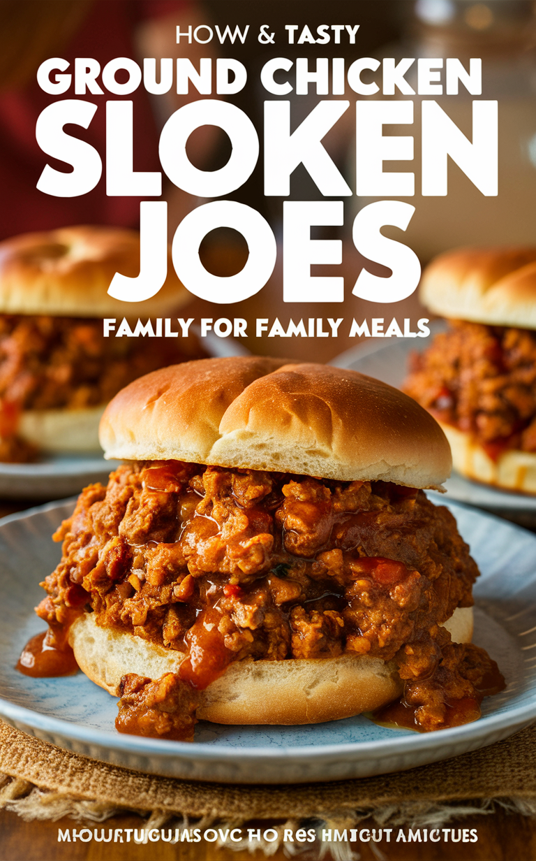 Ground chicken recipe, Chicken sloppy joe, Family dinner ideas, Easy weeknight meals, Delicious homemade sloppy joes