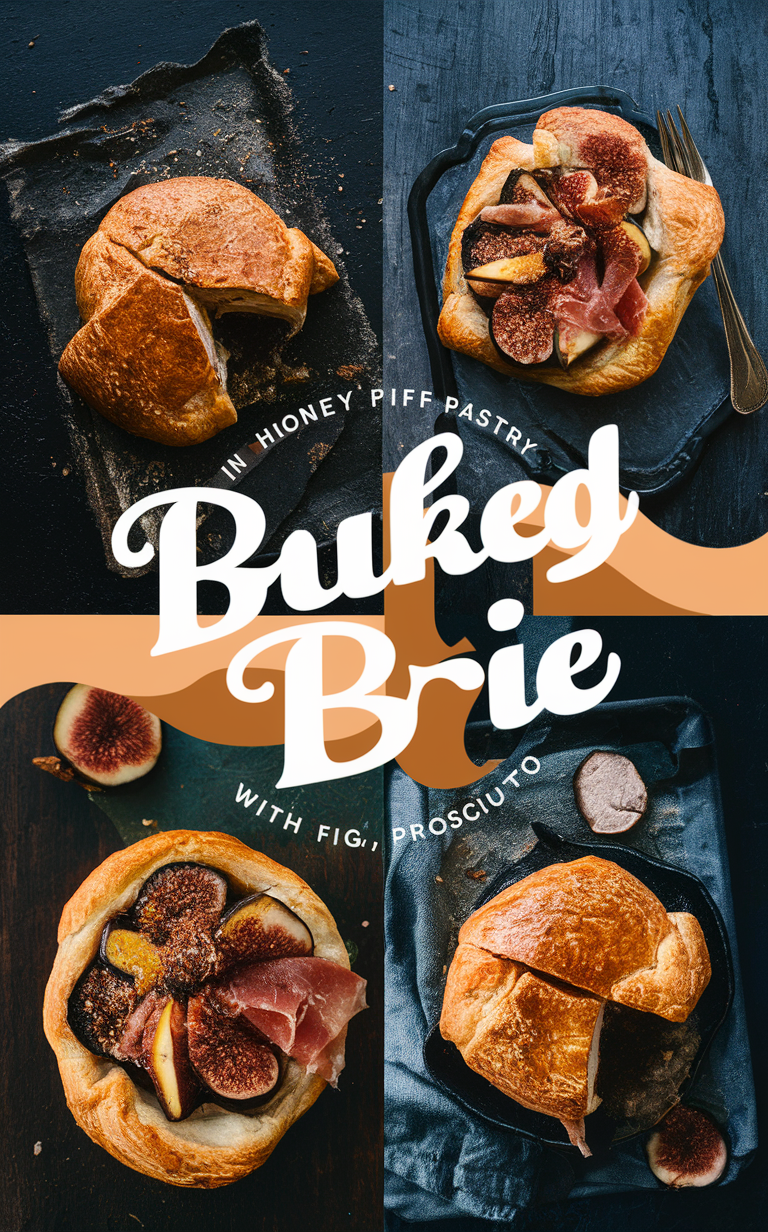 Brie and puff pastry, Honey fig prosciutto, Baked brie recipe, Stuffed puff pastry, Prosciutto and cheese