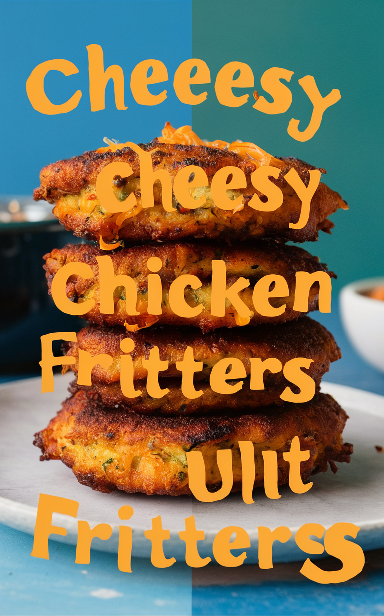 Cheese Chicken Recipe, Crispy Chicken Fritters, Cheesy Chicken Dishes, Chicken Fritters Cooking, Gourmet Chicken Fritters