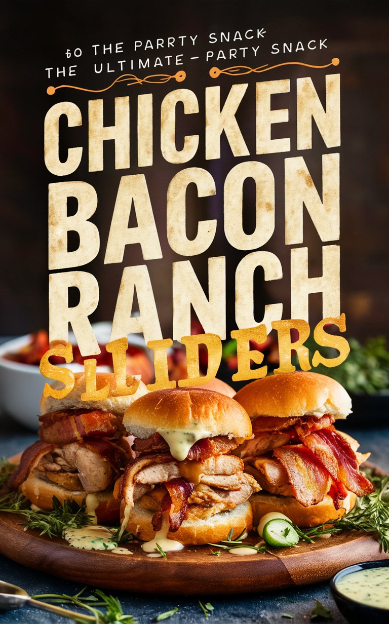 Chicken Bacon Ranch Sliders, Party Snack, Chicken Bacon Sliders, Ranch Sliders, Ultimate Party Snack