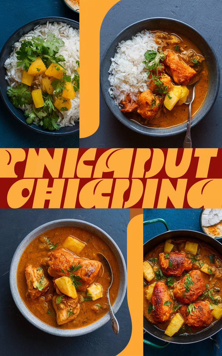 Coconut curry recipe, Pineapple curry, Chicken curry recipe, Tropical chicken curry, Coconut pineapple curry