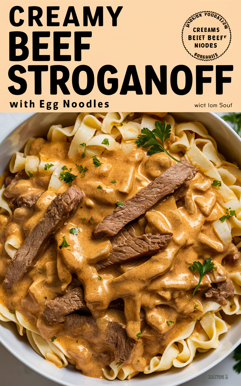 Beef Stroganoff recipe, Creamy beef stroganoff, Egg noodles stroganoff, Homemade beef stroganoff, Stroganoff sauce