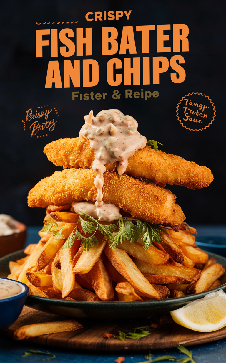 Crispy Fish and Chips, Recipe for Fish Batter, Homemade Fish and Chips, Delicious Fish Batter, Golden Crispy Fish Batter