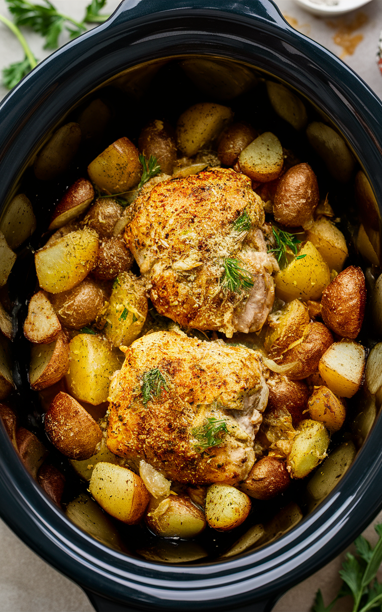 Crockpot Chicken Parmesan, Slow Cooker Garlic Chicken, Parmesan Potatoes Recipe, Easy Crockpot Chicken Dinner, Garlic Parmesan Chicken Recipe