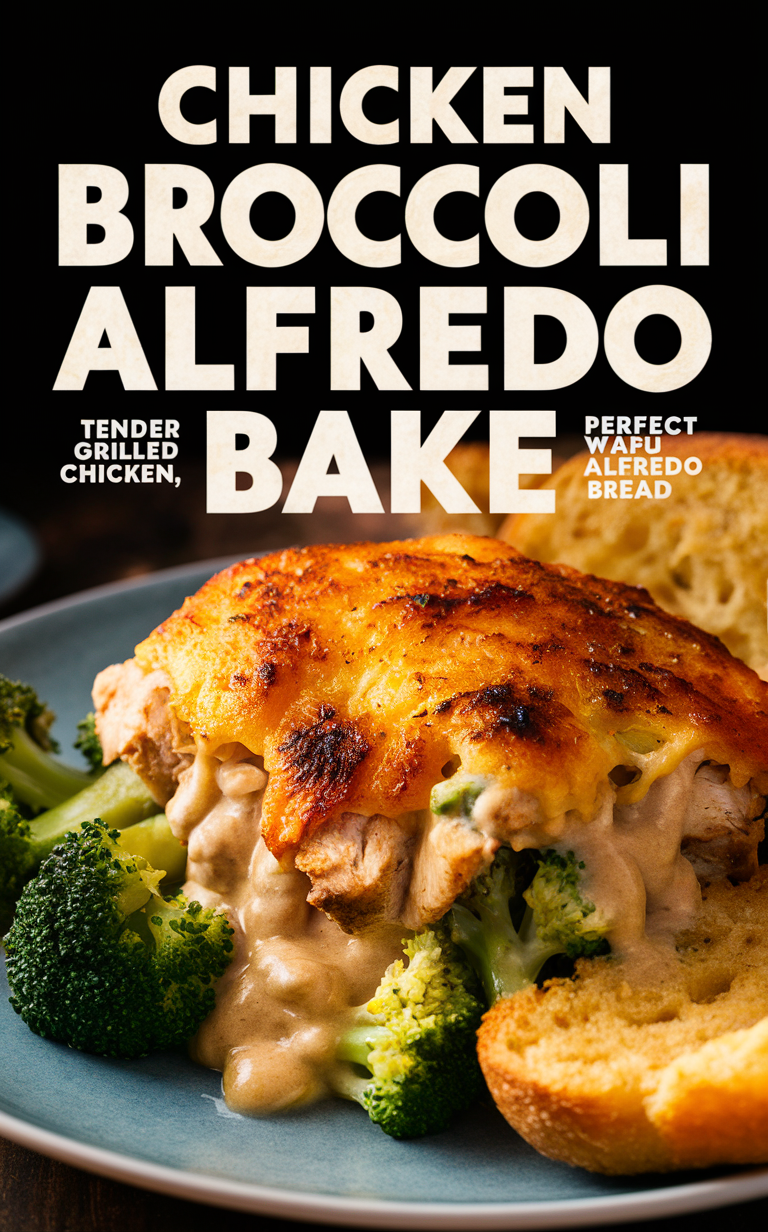 Delicious chicken casserole recipe, Chicken Alfredo bake recipe, Creamy chicken broccoli casserole, Easy Alfredo casserole, Cheesy chicken and broccoli bake