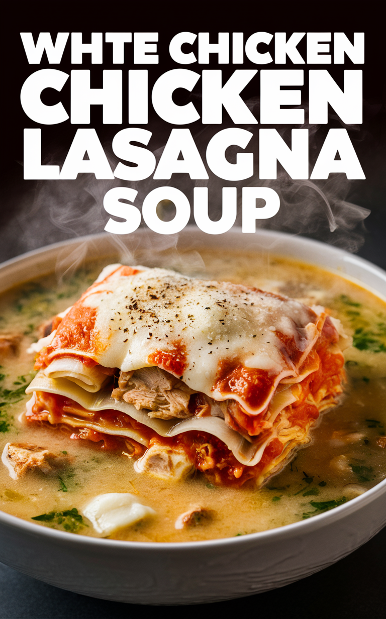 Delicious Chicken Lasagna Soup, Creamy White Chicken Soup, Comforting Chicken Lasagna, Savory Chicken Soup, Cozy White Lasagna