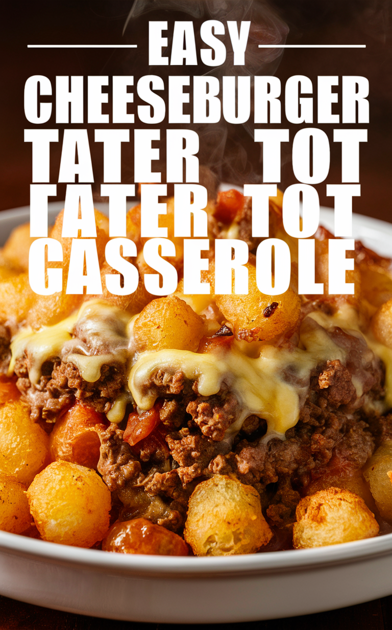 Cheeseburger Casserole Recipe, Tater Tot Casserole, Family Dinner Ideas, Easy Casserole Recipes, Ground Beef Casserole