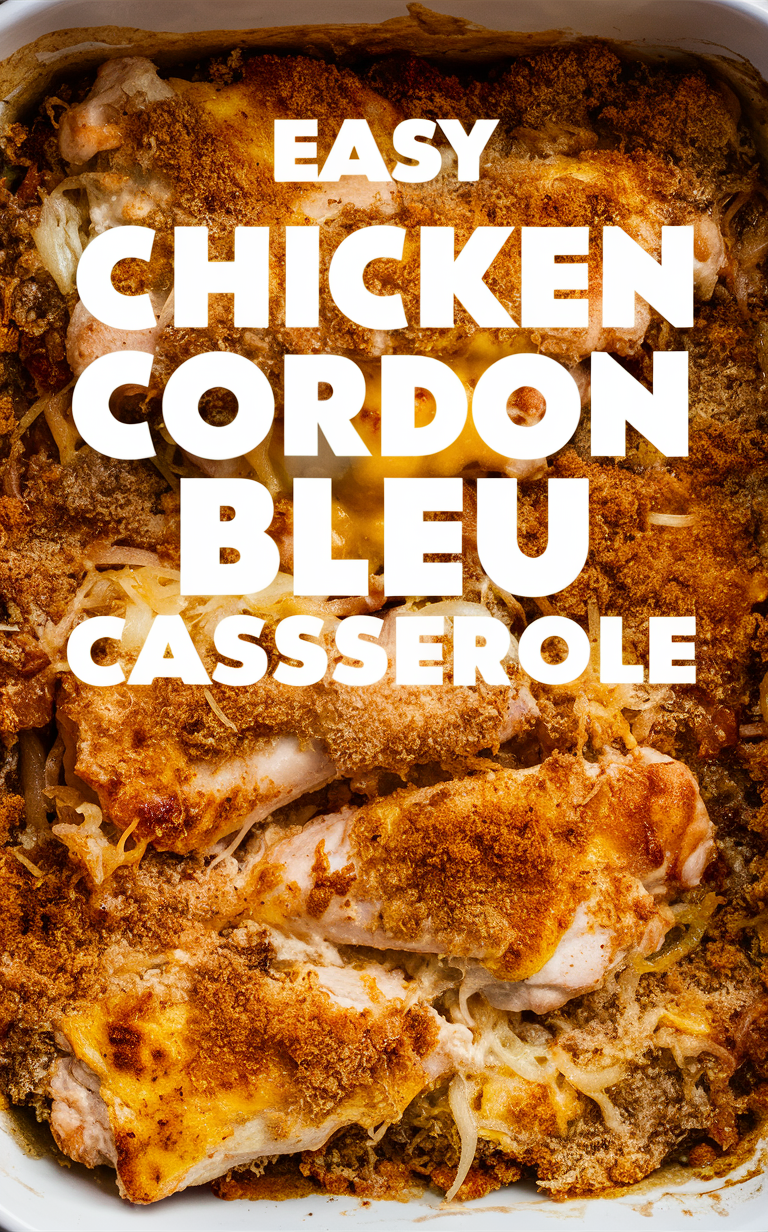 Chicken cordon bleu casserole, Easy chicken cordon bleu, Weeknight meal, Chicken casserole, Delicious cordon bleu