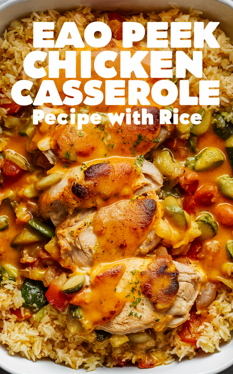 chicken casserole recipe, easy casserole dish, simple chicken casserole, no peek chicken, delicious casserole recipe