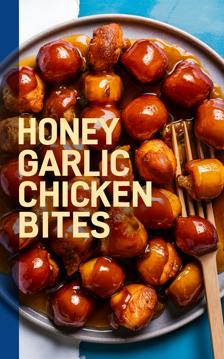 Garlic chicken recipe, Chicken bites recipe, Honey garlic chicken, Chicken appetizer recipe, Easy chicken bites