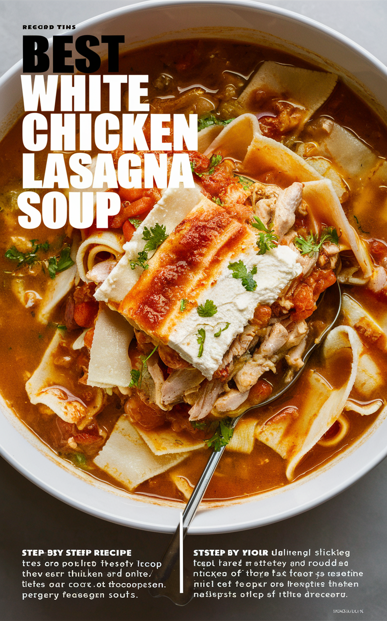 Chicken lasagna soup, White lasagna soup, Creamy chicken lasagna, Chicken soup recipe, White lasagna recipe