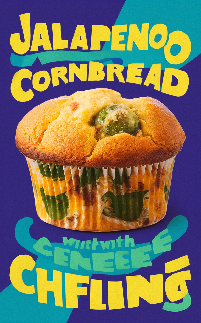 Jalapeno cornbread muffins, cream cheese filling, savory muffin recipe, spicy cheese muffins, homemade cornbread recipe