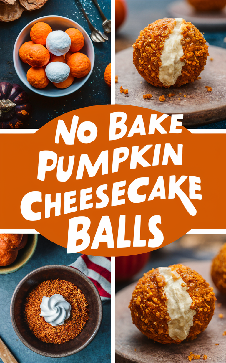 No Bake Pumpkin Cheesecake Balls Recipe, Pumpkin Cheesecake Truffles, Easy Pumpkin Cheesecake Bites, Homemade Pumpkin Cheesecake Balls, Pumpkin Cheesecake Cookie Balls