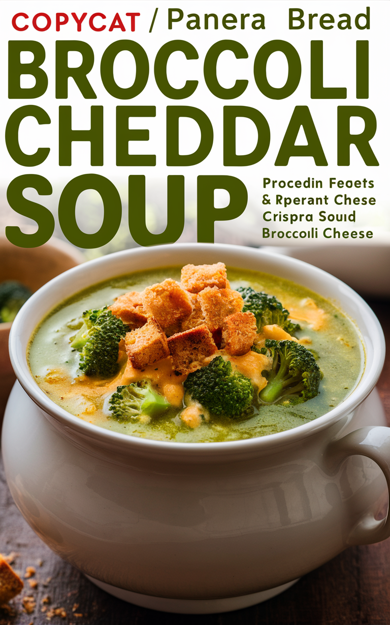 Panera Bread, copycat recipe, broccoli cheese soup, homemade soup, soup recipe